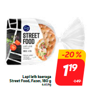 Allahindlus - Lapi leib kaeraga Street Food, Fazer, 180 g