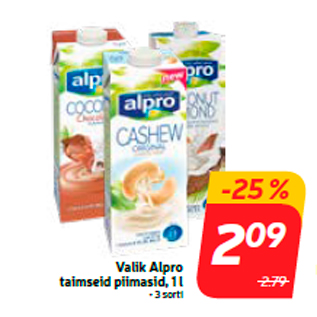 Allahindlus - Valik Alpro taimseid piimasid, 1 l