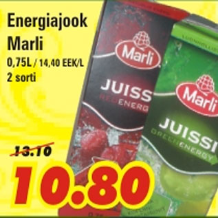 Allahindlus - Energiajook Marli