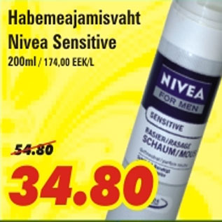 Allahindlus - Habemeajamisvaht Nivea Sensitive
