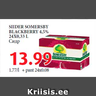 Allahindlus - SIIDER SOMERSBY BLACKBERRY