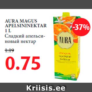 Allahindlus - AURA MAGUS APELSININEKTAR 1 L