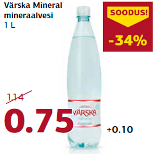 Allahindlus - Värska Mineral mineraalvesi 1 L