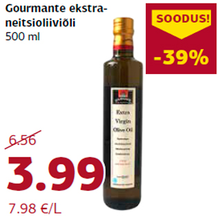 Allahindlus - Gourmante ekstraneitsioliiviõli 500 ml