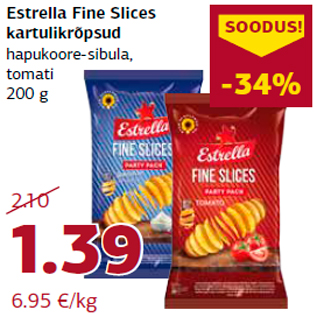 Allahindlus - Estrella Fine Slices kartulikrõpsud