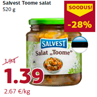 Allahindlus - Salvest Toome salat 520 g