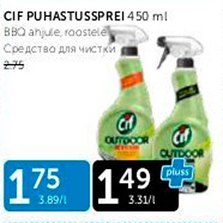 Allahindlus - CIF PUHASTUSSPREI 450 ml