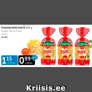 Allahindlus - PANZANI MINI PASTA 500 G