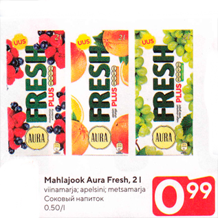 Allahindlus - Mahlajook Aura Fresh, 2 l