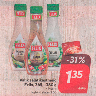 Allahindlus - Valik salatikastmeid Felix, 365 - 380 g