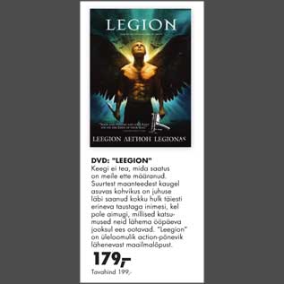 Allahindlus - DVD: "Leegion"