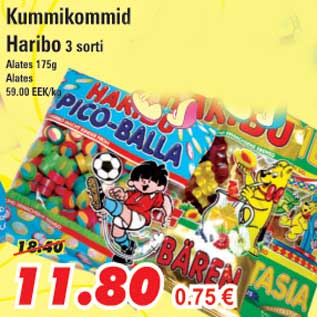 Allahindlus - Kummikommid Haribo