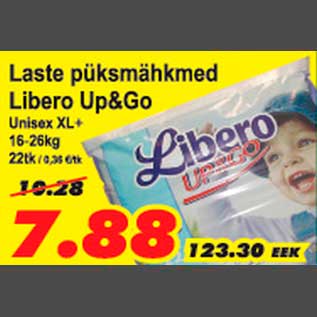 Allahindlus - Laste püksmähkmed Libero Up&Go