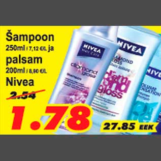 Allahindlus - Šampoon ja palsam Nivea