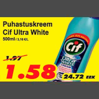 Allahindlus - Puhastuskreem Cif Ultra White