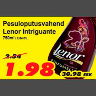 Allahindlus - Pesuloputusvahend Lenor Intriguante