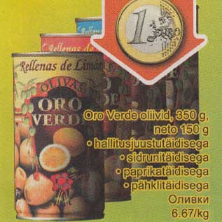 Allahindlus - Oro Verde oliivid