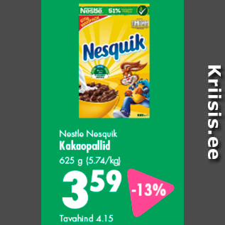 Скидка - Какао Шарики Nestle Nesquik 625 г