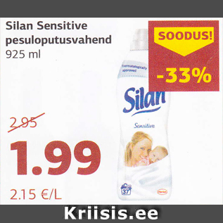 Allahindlus - Silan Sensitive pesuloputusvahend 925 ml