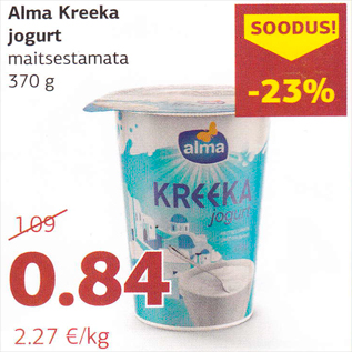 Allahindlus - Alma Kreeka jogurt