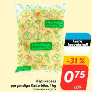 Allahindlus - Hapukapsas porgandiga Kadarbiku, 1 kg