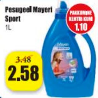 Скидка - Гель для стирки Mayeri Sport 1 л