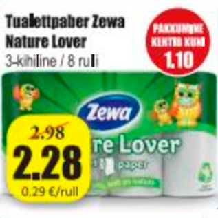 Скидка - Туалетная бумага Zewa Nature Lover