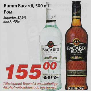 Allahindlus - Rumm Bacardi