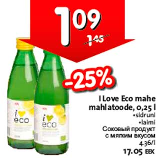 Allahindlus - I Love Eco mahe mahlatoode