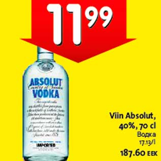 Allahindlus - Viin Absolut