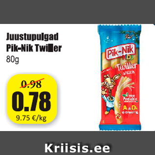 Скидка - Сырные палочки Pik-Nik Twiller 80 г
