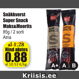 Allahindlus - Snäkkvorst Super Snack Maks&Moorits