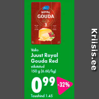 Allahindlus - Valio Juust Royal Gouda Red