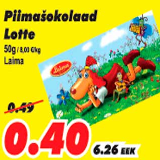 Allahindlus - Piimašokolaad Lotte Laima