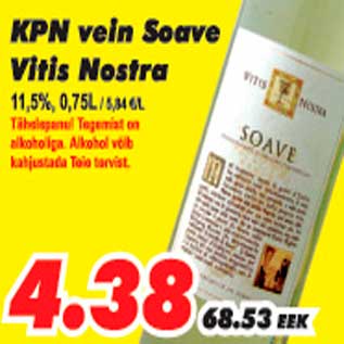 Allahindlus - KPN vein Soave Vitis Nostra