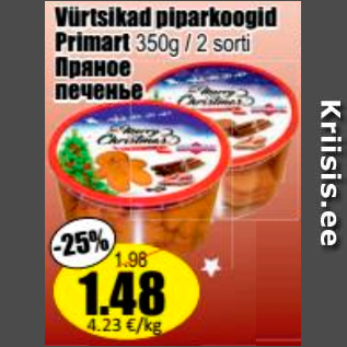 Allahindlus - Vürtsikad piparkoogid Primart