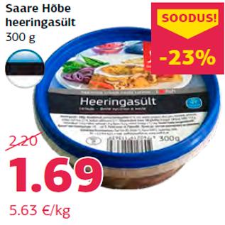 Allahindlus - Saare Hõbe heeringasült 300 g