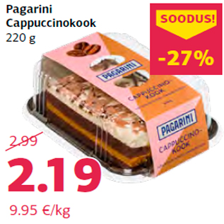 Allahindlus - Pagarini Cappuccinokook 220 g