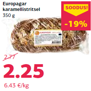 Allahindlus - Europagar karamellistritsel 350 g