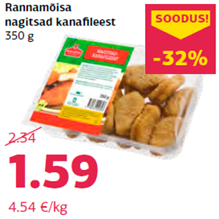 Allahindlus - Rannamõisa nagitsad kanafileest 350 g