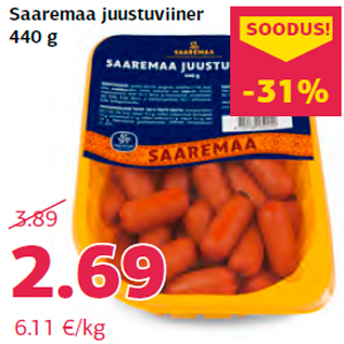 Allahindlus - Saaremaa juustuviiner 440 g