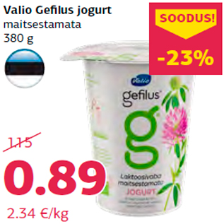 Allahindlus - Valio Gefilus jogurt