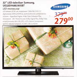 Allahindlus - 32" LED-televiisor Sаmsung UЕ32ЕH4O03WXBT