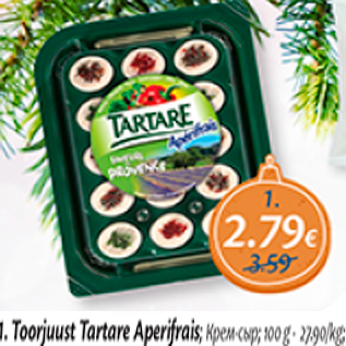 Allahindlus - Toorjuust Tartare Aperifrais; 100 g