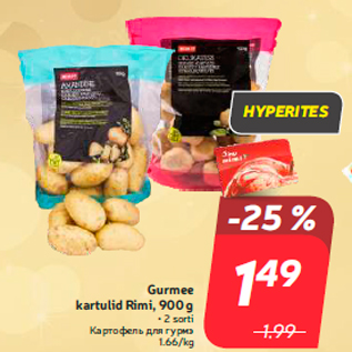 Allahindlus - Gurmee kartulid Rimi, 900 g
