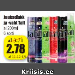 Скидка - Лак для волос и пена Taft