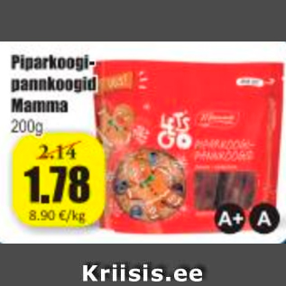 Allahindlus - Piparkoogipannkoogid Mamma 200 g