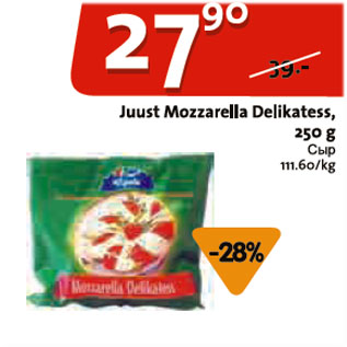Allahindlus - Juust Mozzarella Delikatess, 250 g