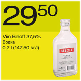 Allahindlus - Viin Beloff 37,5%