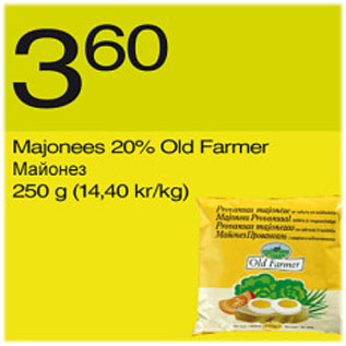Allahindlus - Majonees 20% Old Farmer